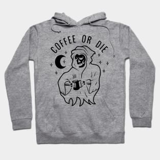 Coffee or Die shirt - Skull shirt - coffee shirt - funny shirt - boyfriend gift - yoga shirt - punk shirt - skeleton shirt - coffee or Death Hoodie